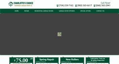 Desktop Screenshot of charlotteoverheaddoors.com